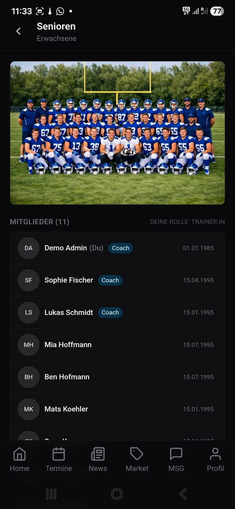 KMCS Total Club Manager App – Screenshot 2