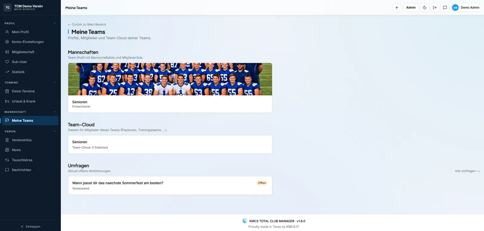 Vereinssoftware KMCS Total Club Manager – Screenshot 6